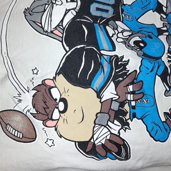 Vintage Carolina Panthers Looney tunes 1993 sweatshirt size medium - Picture 5 of 14